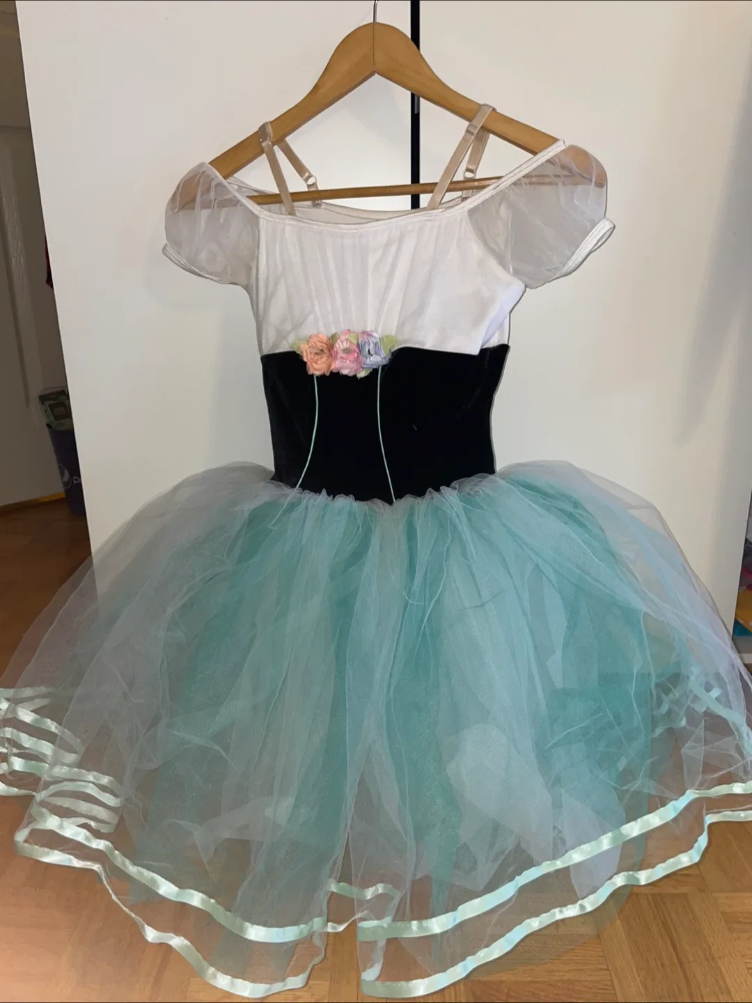Ballet Tutu - White, Black & Green thumbnail