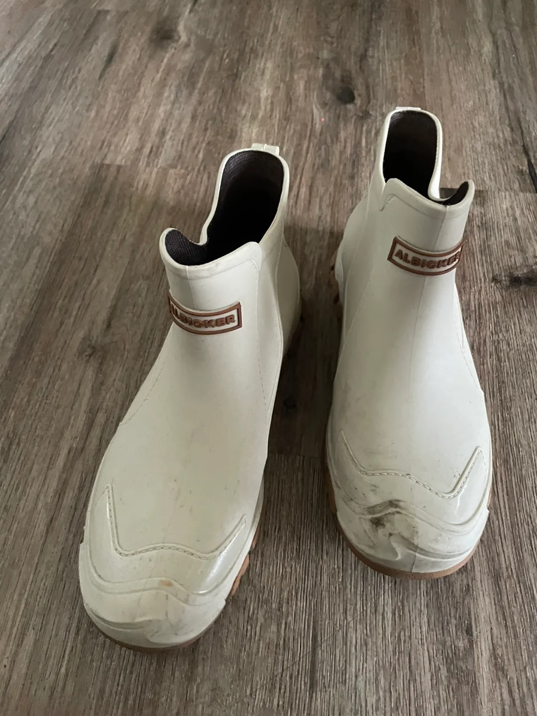 Alsgiker White Rubber Boots - Size 40