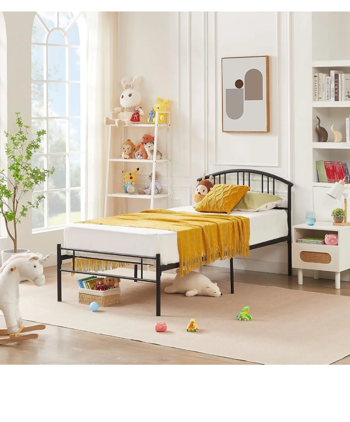 Black Metal Twin Bed Frame