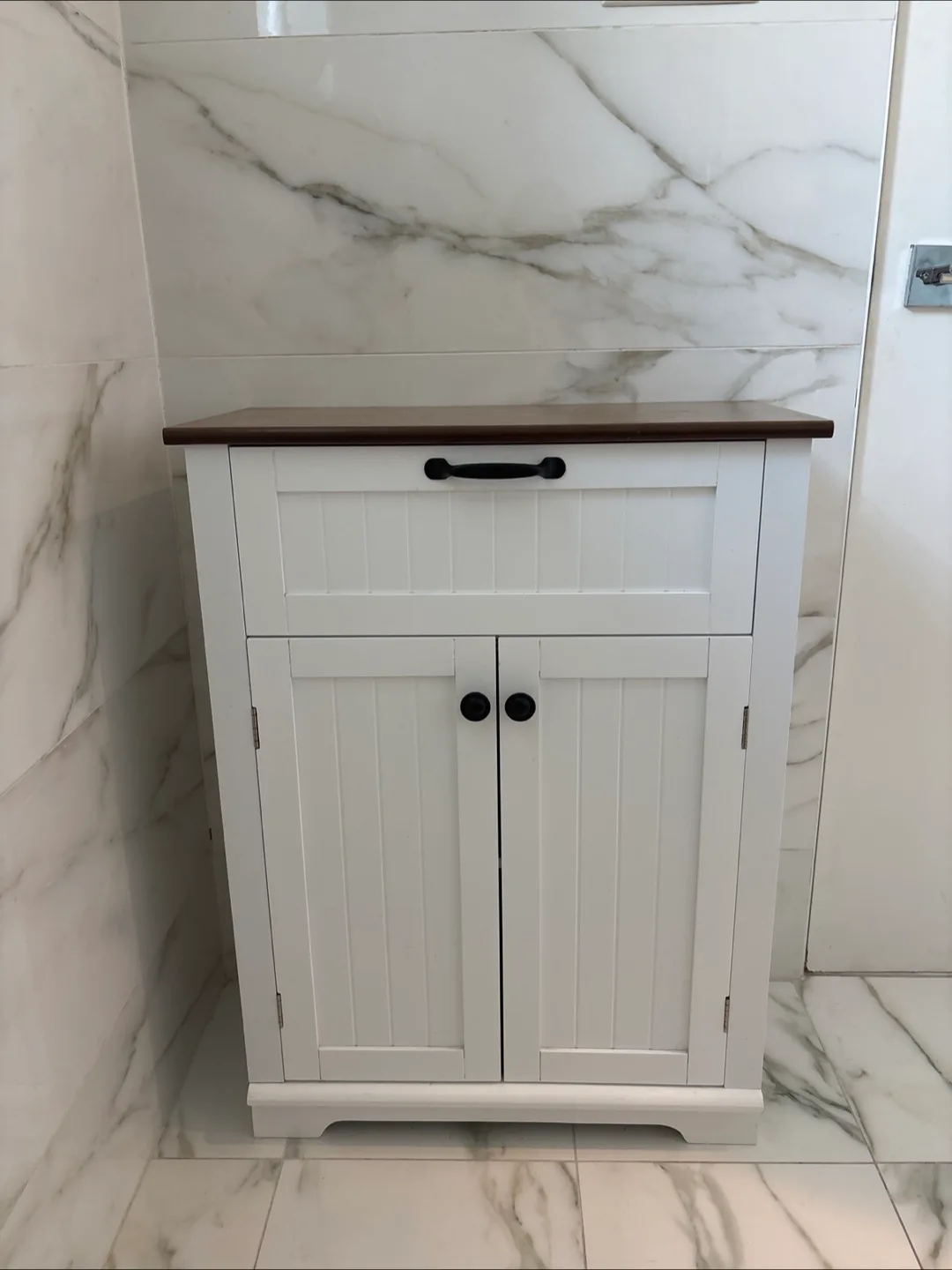 White & Brown Bathroom Cabinet thumbnail