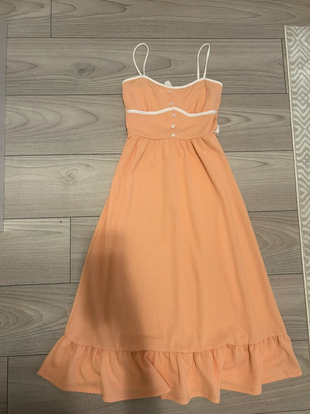 Caution to the Wind Peach Dress thumbnail