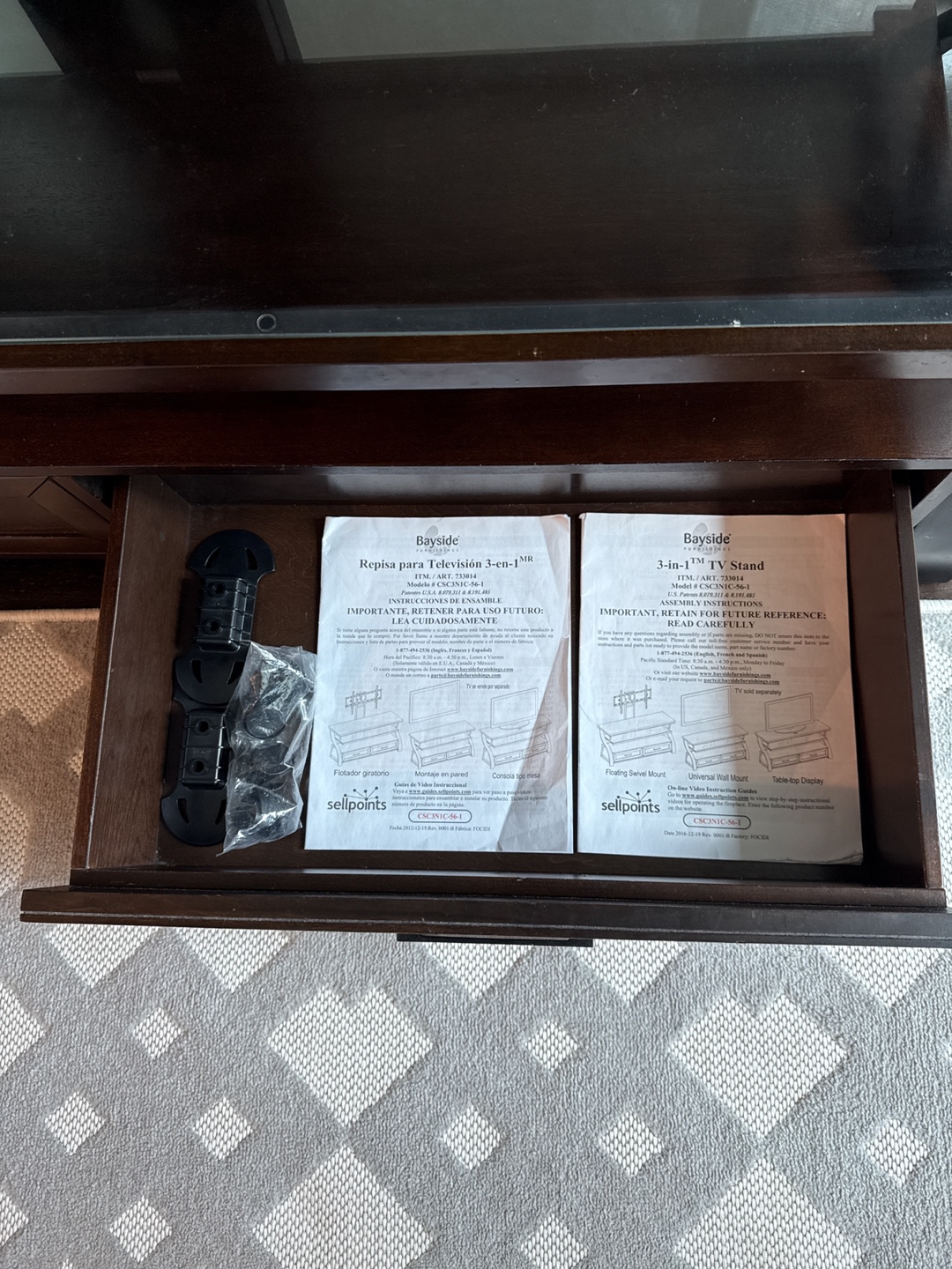 Bayside Furnishings 3-in-1 TV Stand - photo 5