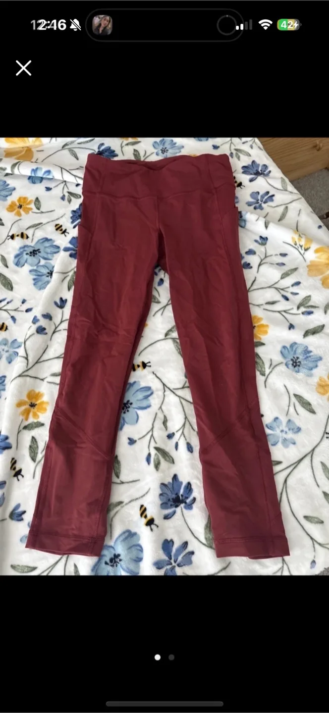 Burgundy Leggings thumbnail