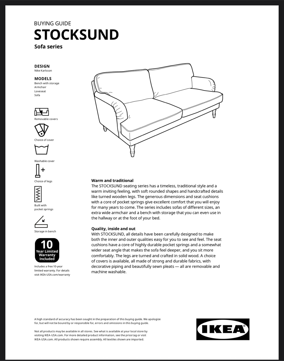 IKEA Stocksund Sofa - Blue | Karrot