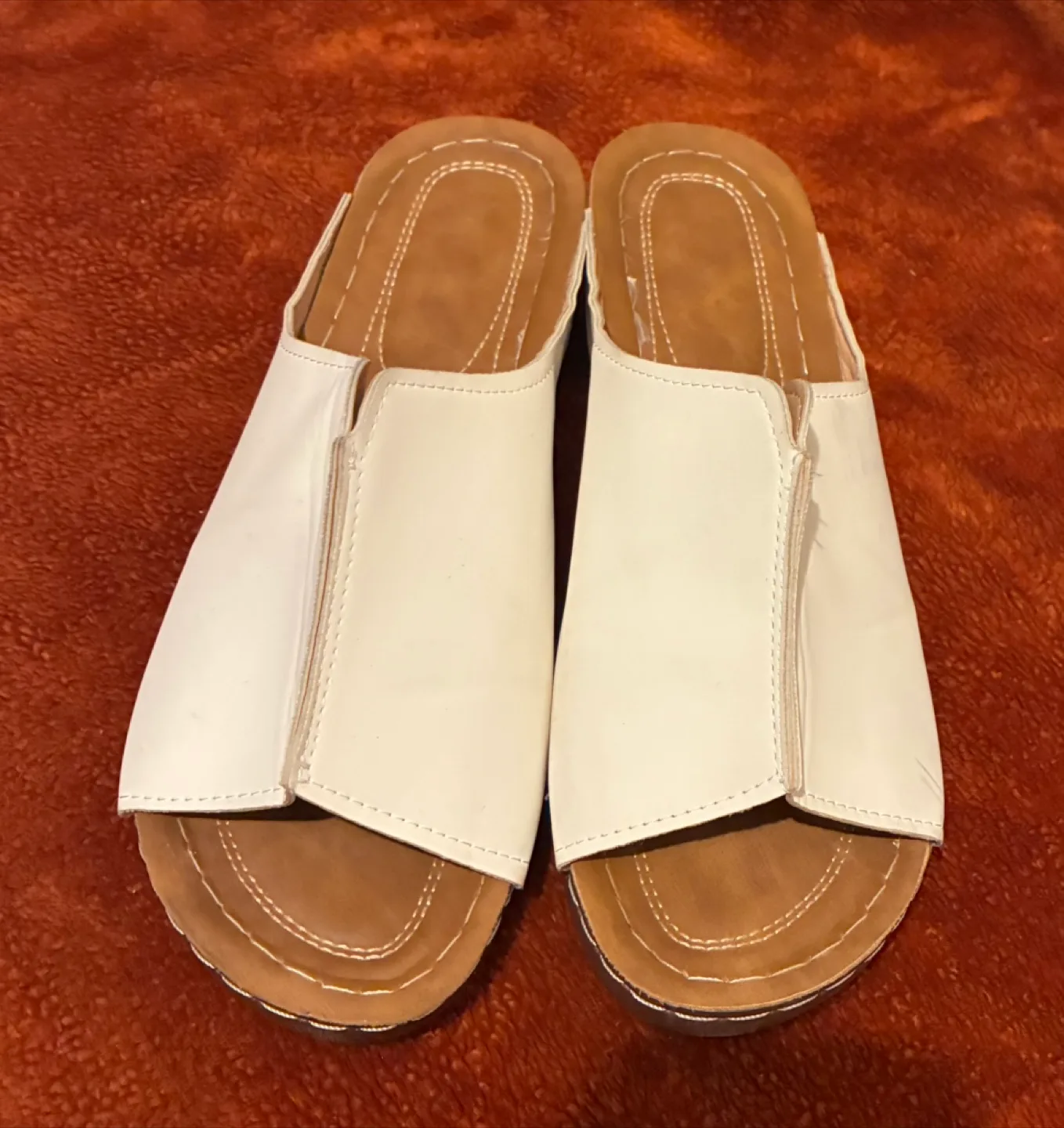 White Open Toe Sandals #freecycl thumbnail