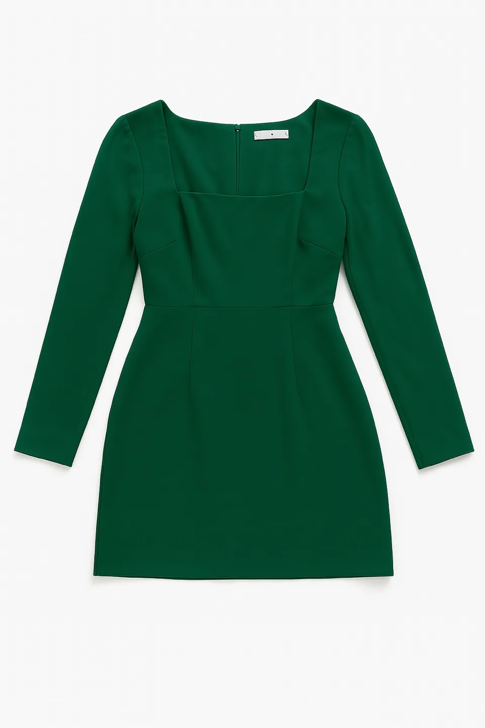 Mango Green Long Sleeve Mini Dress thumbnail