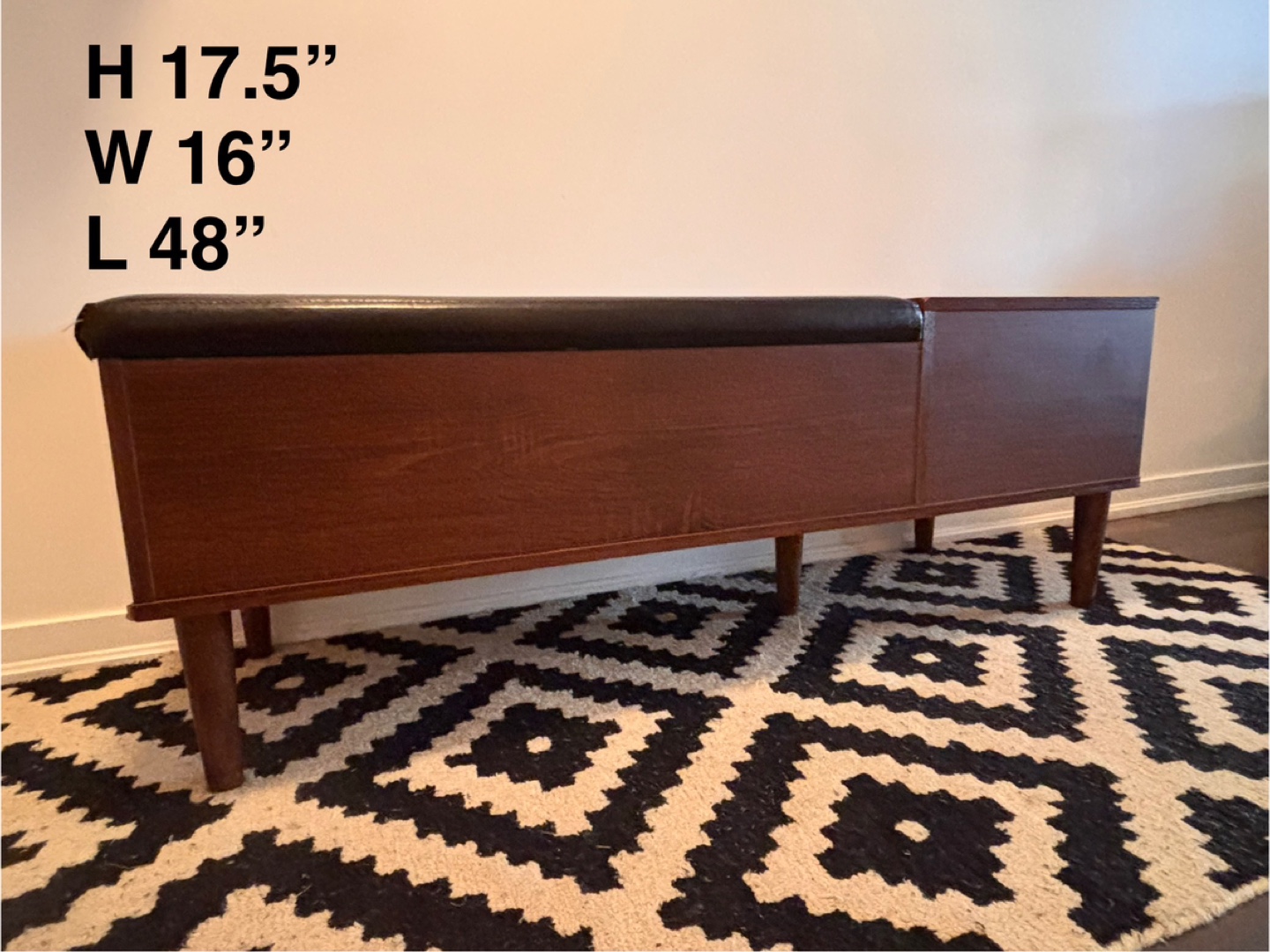 Storage Bench with Drawer, 48" Length - photo 5