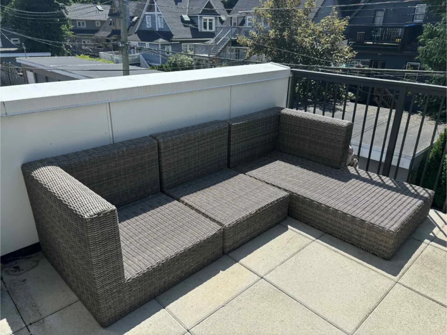Naples Grey Wicker Outdoor Sectional thumbnail