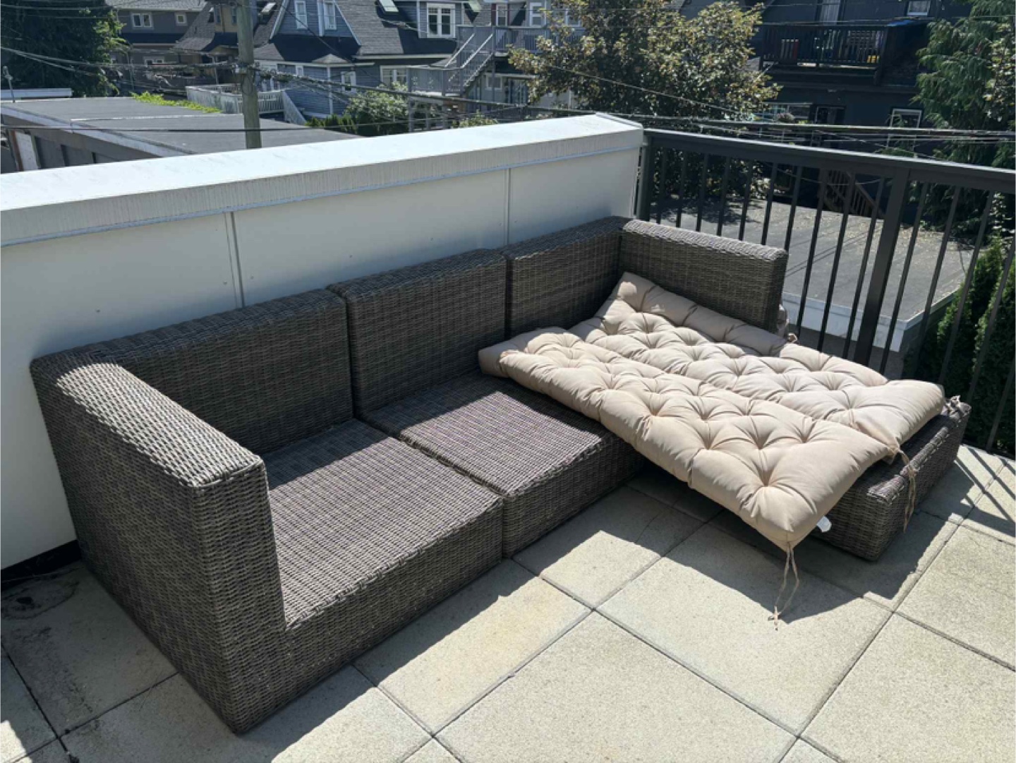 Naples Grey Wicker Outdoor Sectional - photo 2