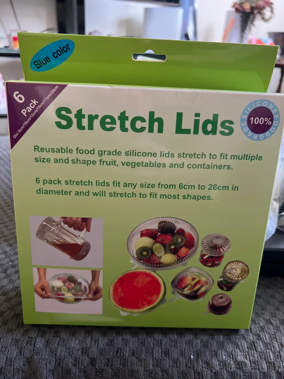 Stretch Lids - 6 Pack - Reusable Silicone thumbnail