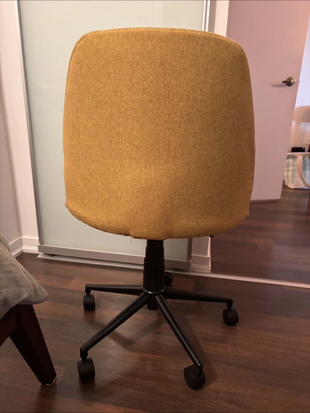Office Chair - Mustard Yellow Fabric - photo 3