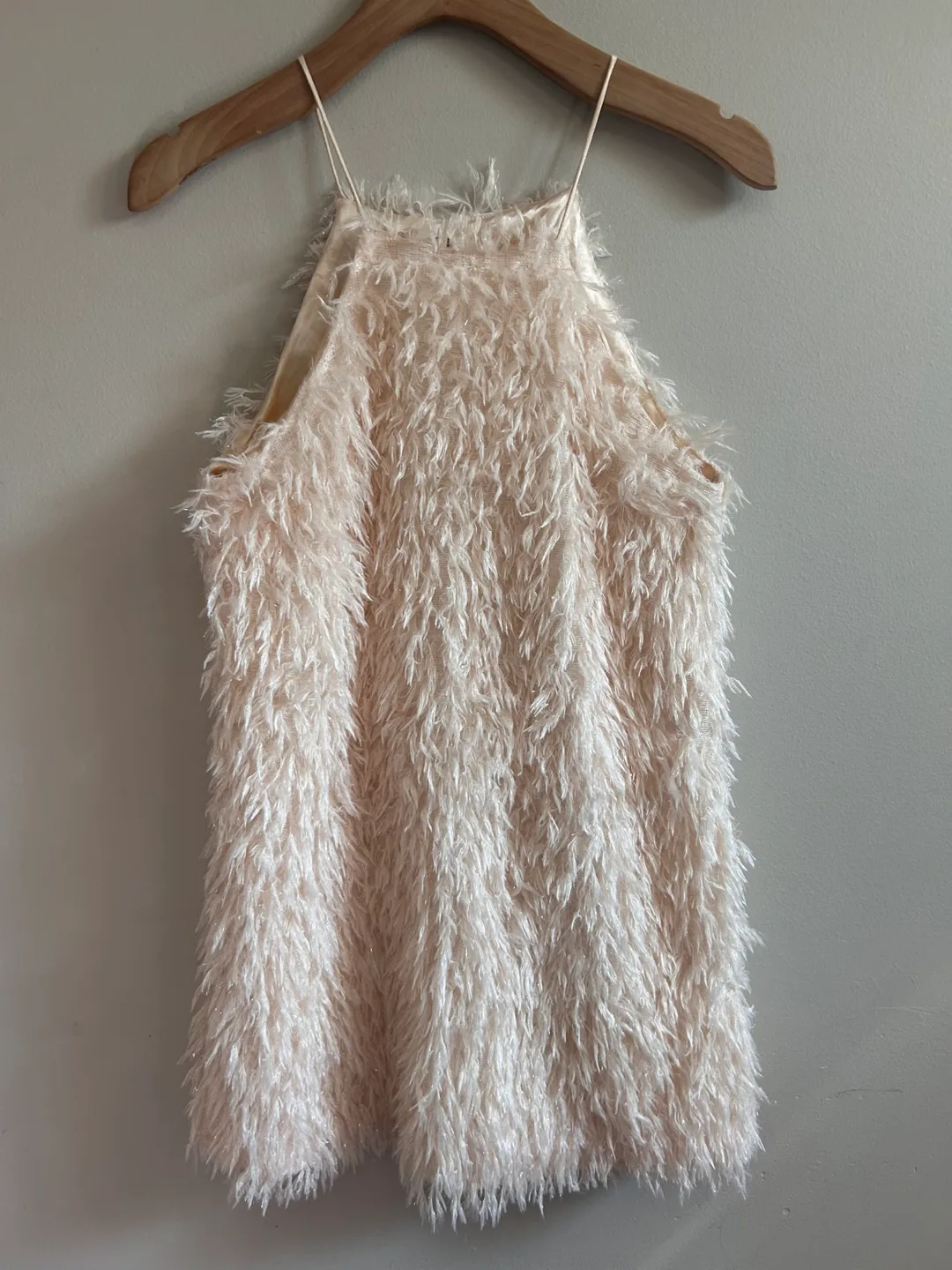 TCEC Faux Fur dress- Size Small thumbnail