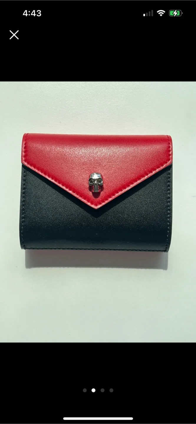 Alexander McQueen Tuckbox Card Holder - Red/Black image indicator(2)