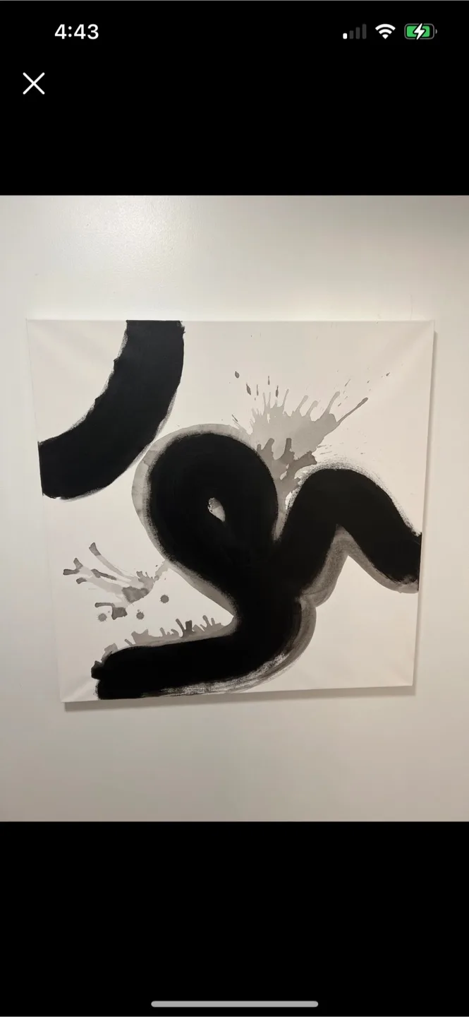 Abstract Black and White Painting thumbnail