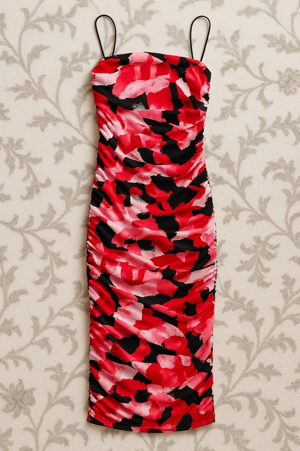 Red & Black Print Dress thumbnail