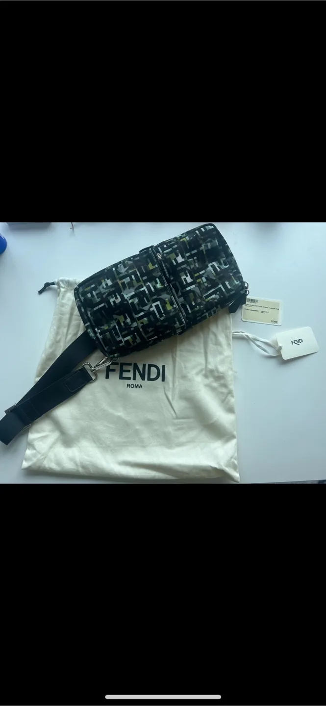 Fendi Roma Jacquard Fabric Mini Bag thumbnail