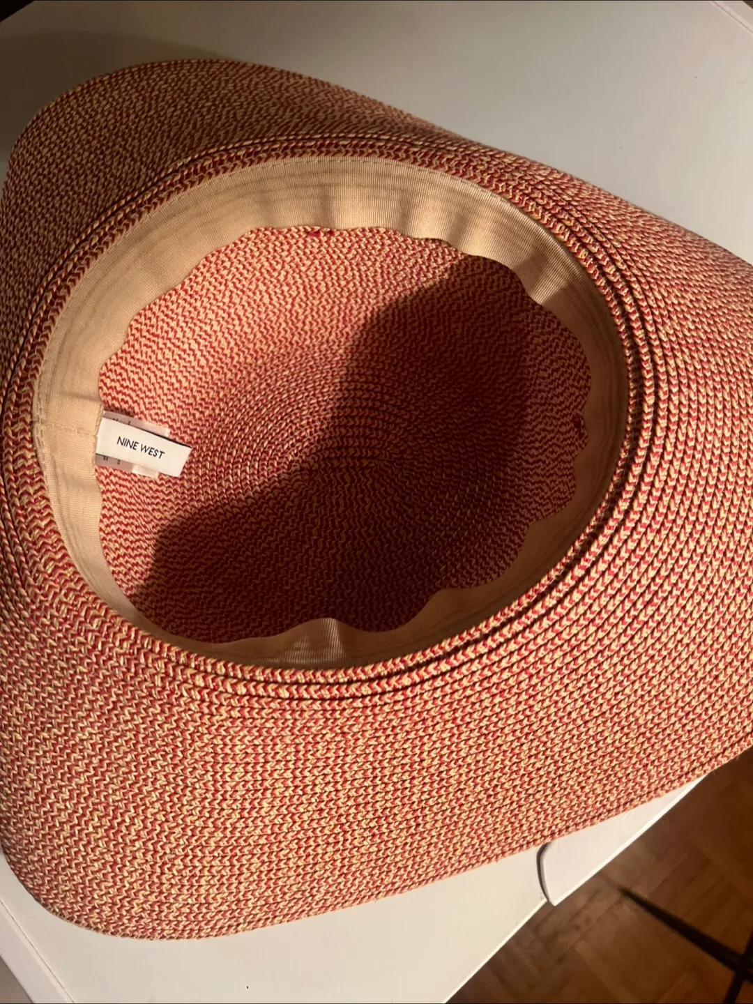 Nine West Women's Straw Hat with Red Ribbon image indicator(3)