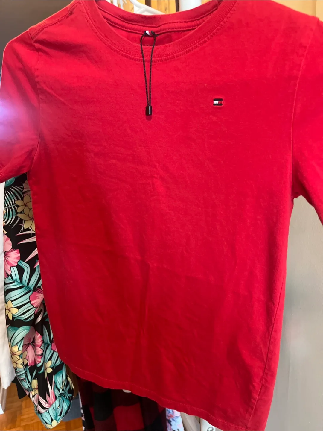 Tommy Hilfiger Red T-Shirt Size L (12-14) thumbnail