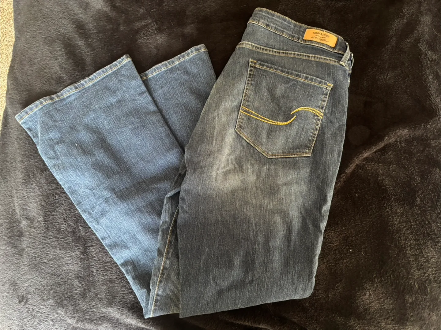 Signature Levi Strauss Modern Boot Cut Jeans - Size 14S thumbnail
