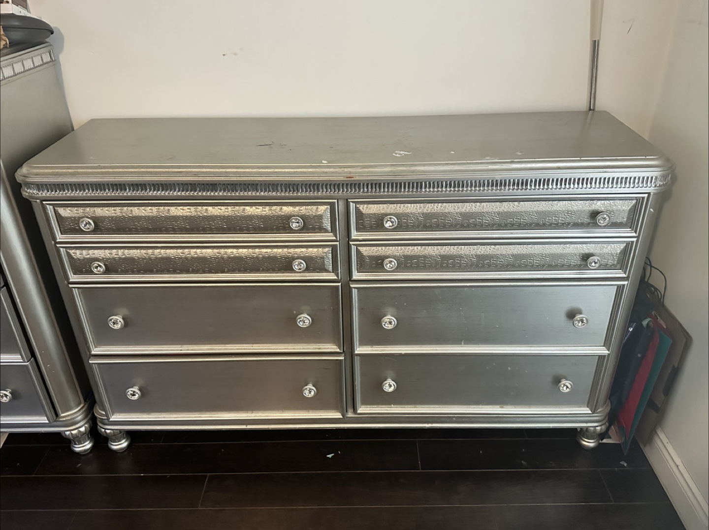 Silver queen bed  Set - photo 3