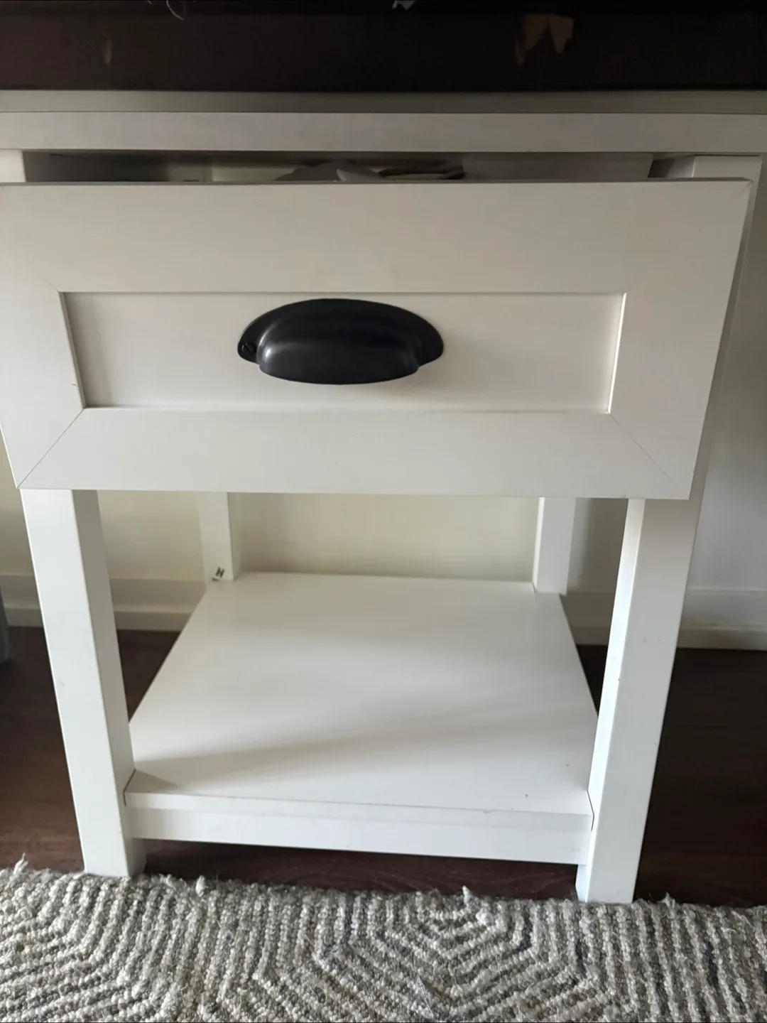 White Side Table with Drawer image indicator(2)