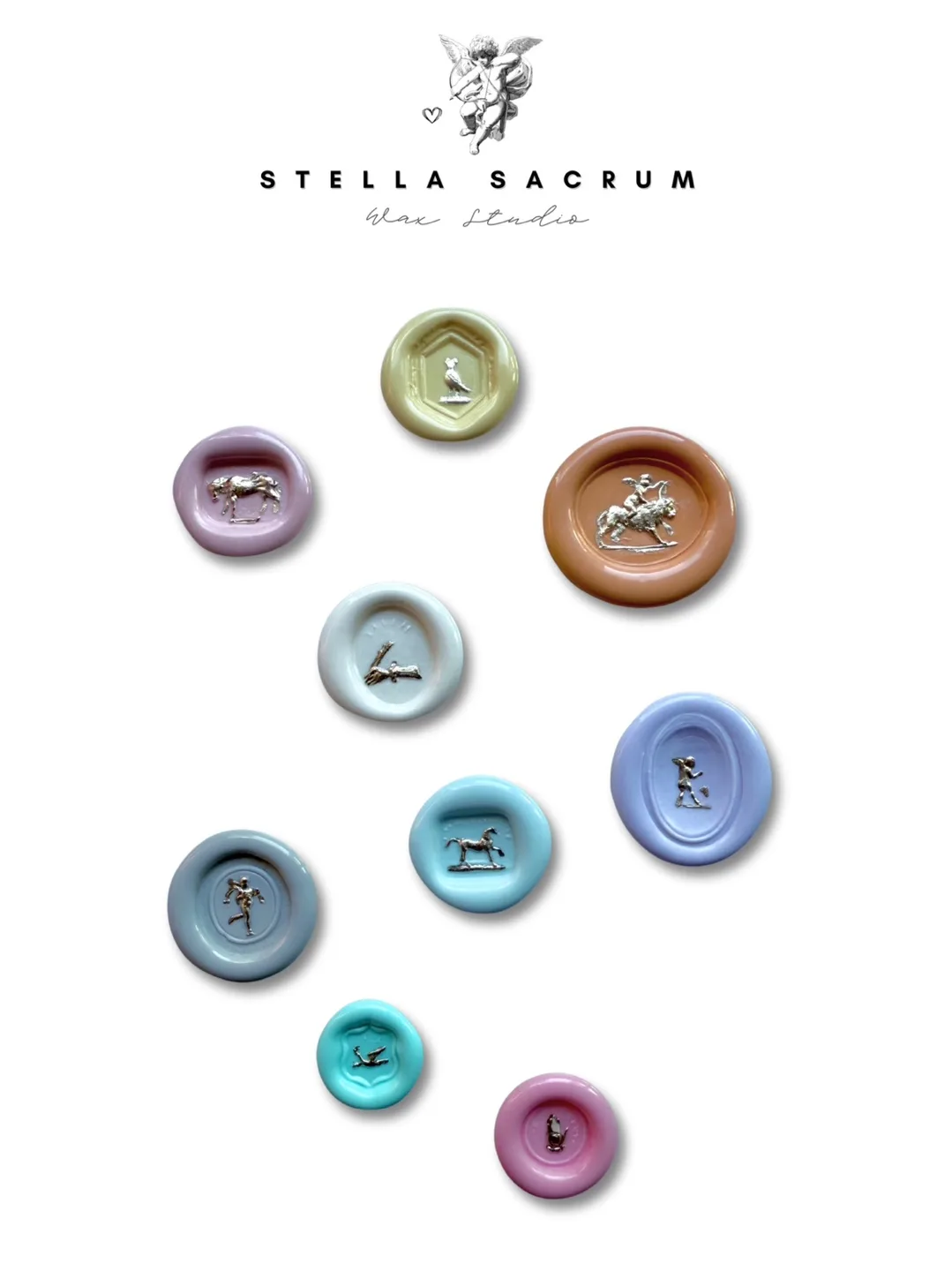 set of 9 Stella Sacrum Wax Seal Stickers image indicator(9)