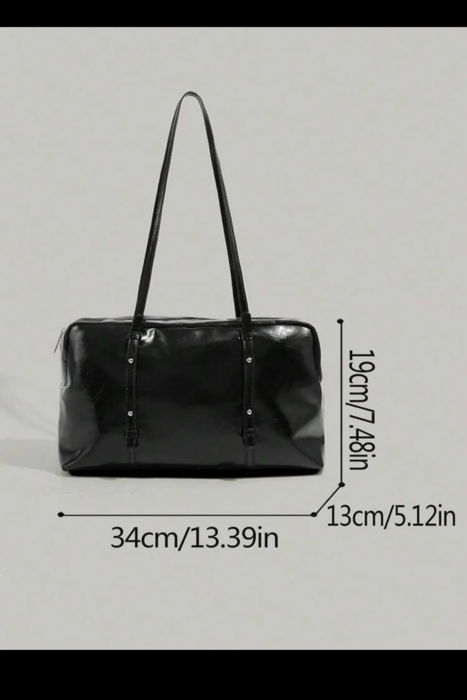 Korean Retro Vintage Large Capacity Underarm Tote Bag image indicator(5)