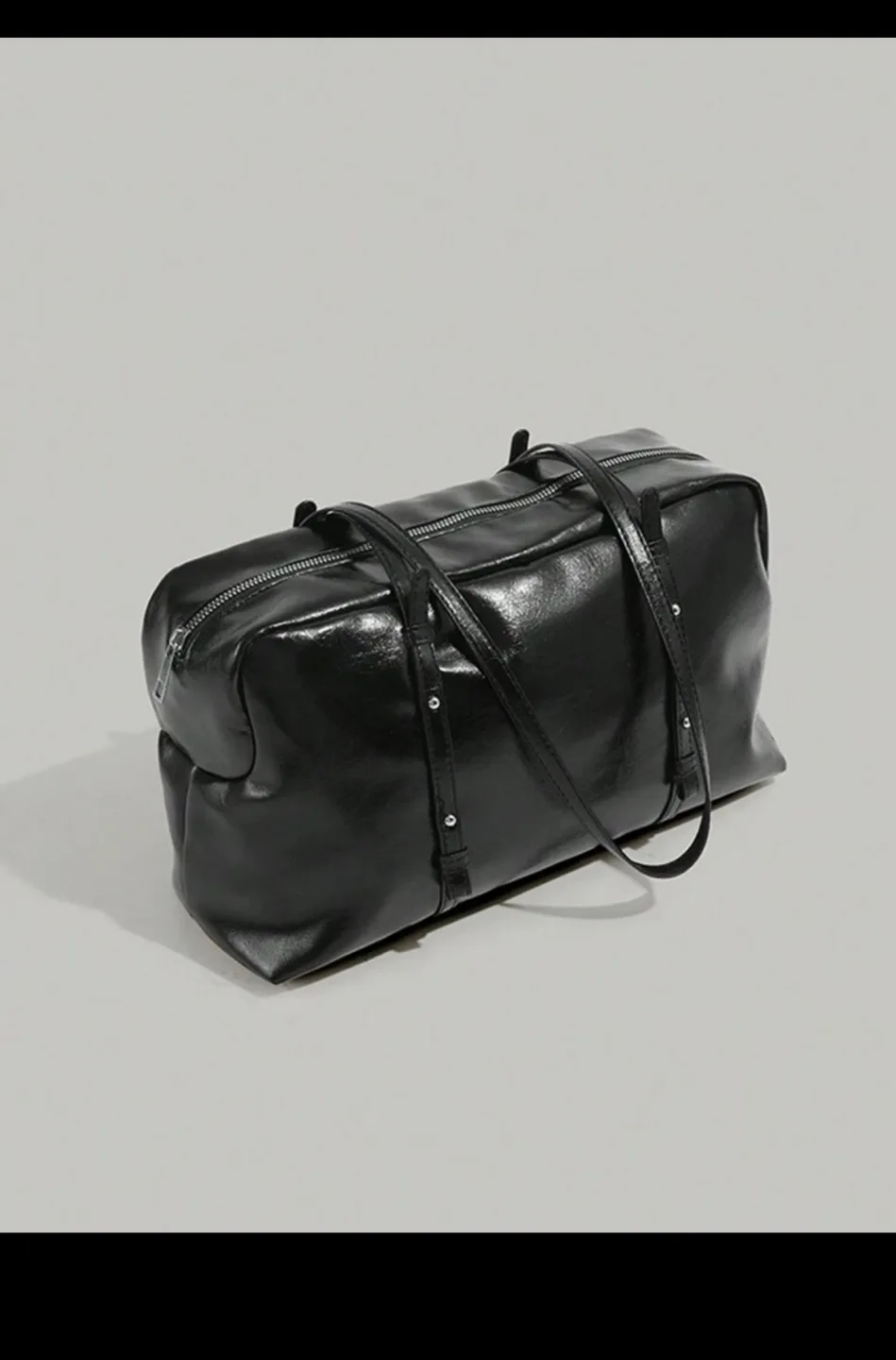 Korean Retro Vintage Large Capacity Underarm Tote Bag image indicator(3)