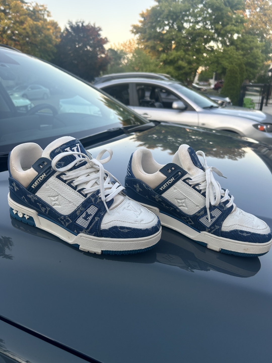 Louis Vuitton Trainer Denim Sneakers - photo 3
