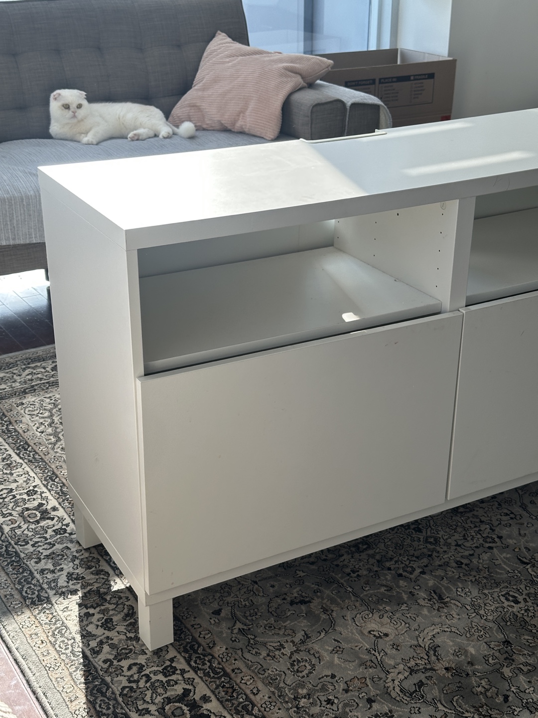 White TV Stand / Media Console - photo 3