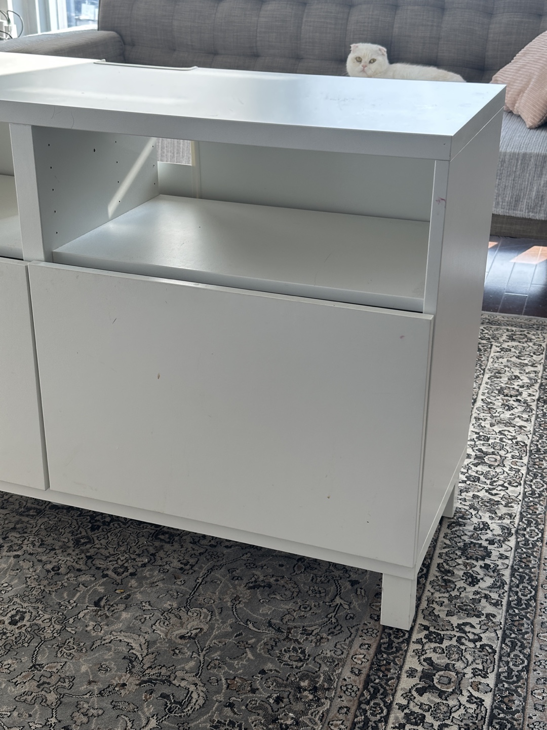 White TV Stand / Media Console - photo 2
