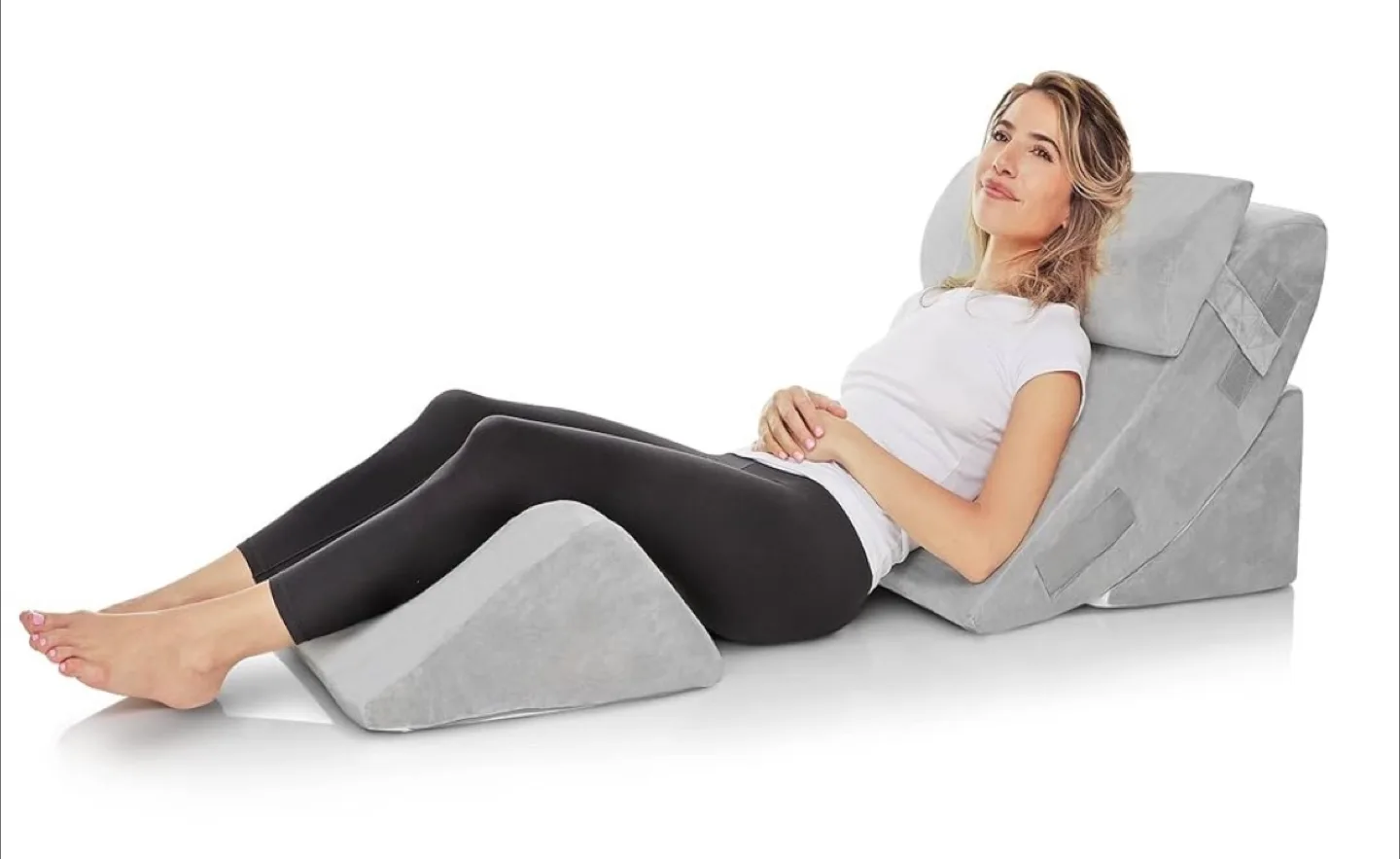 4-Piece Grey Wedge Pillow Set thumbnail