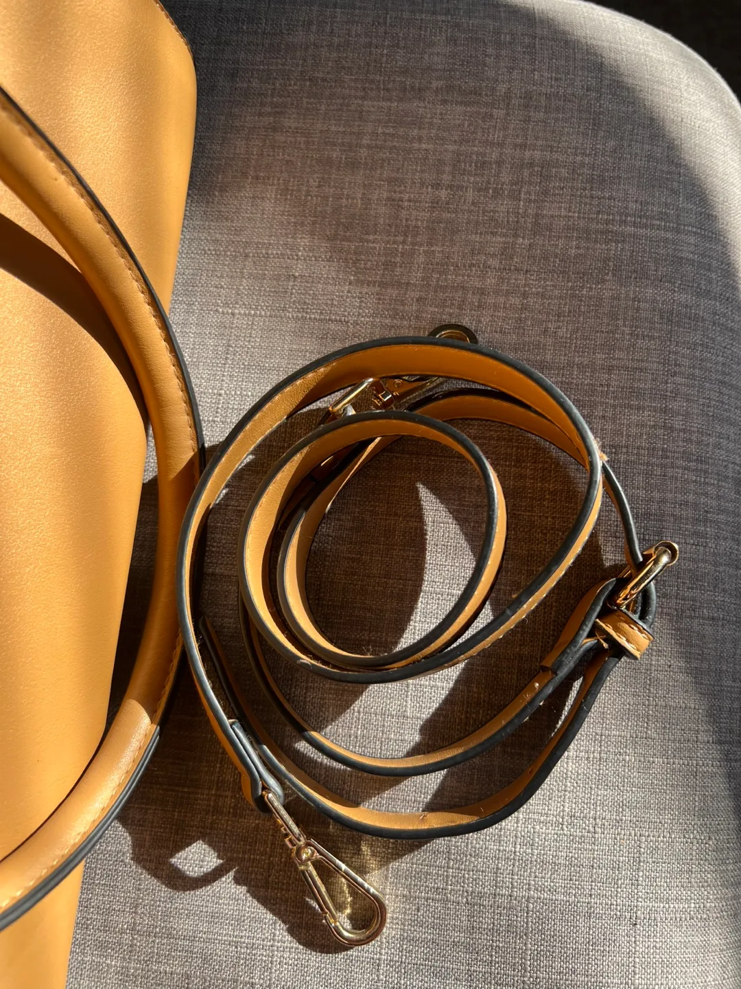 Camel Tan Satchel Tote Bag image indicator(6)