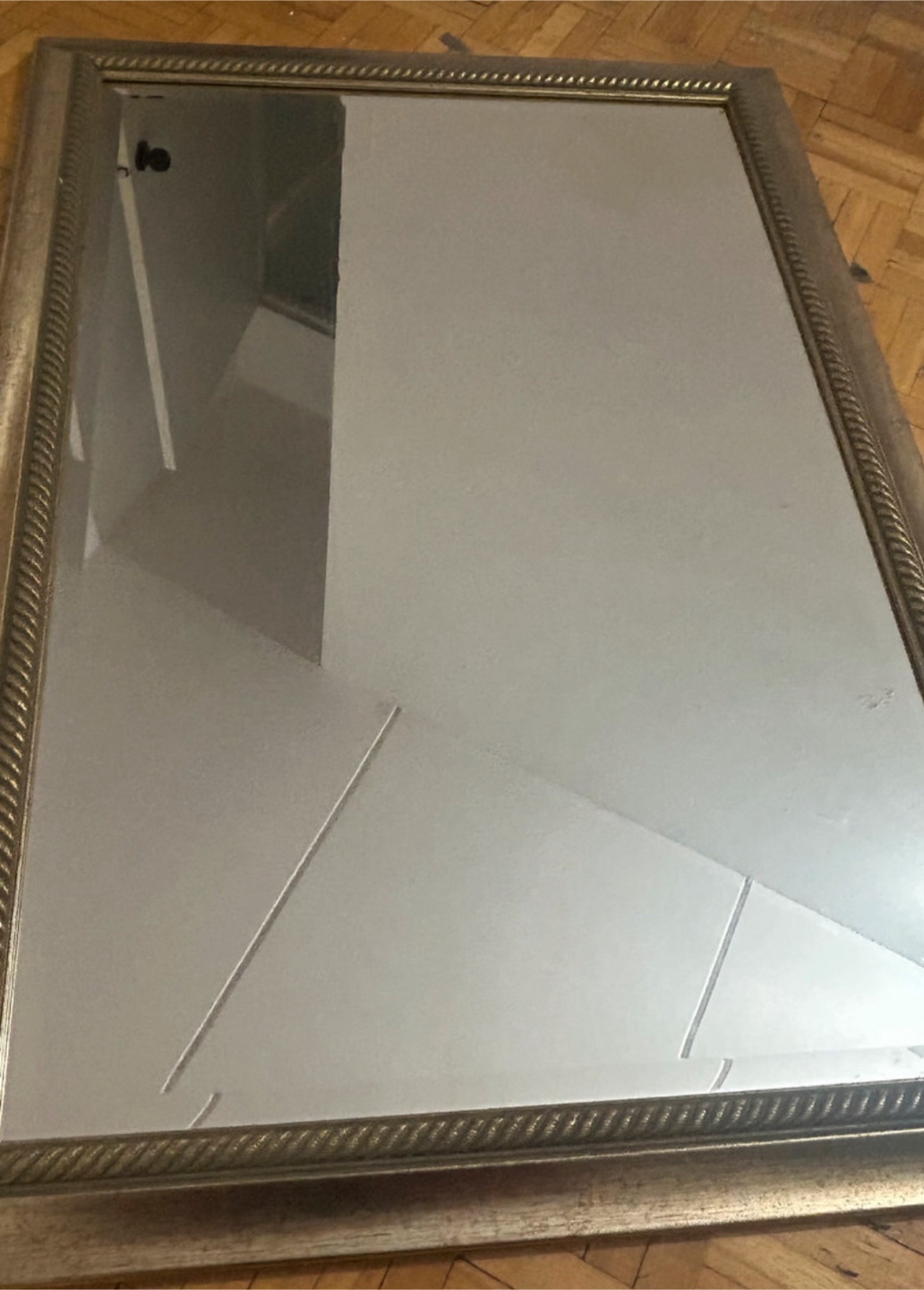 Antique golden mirror