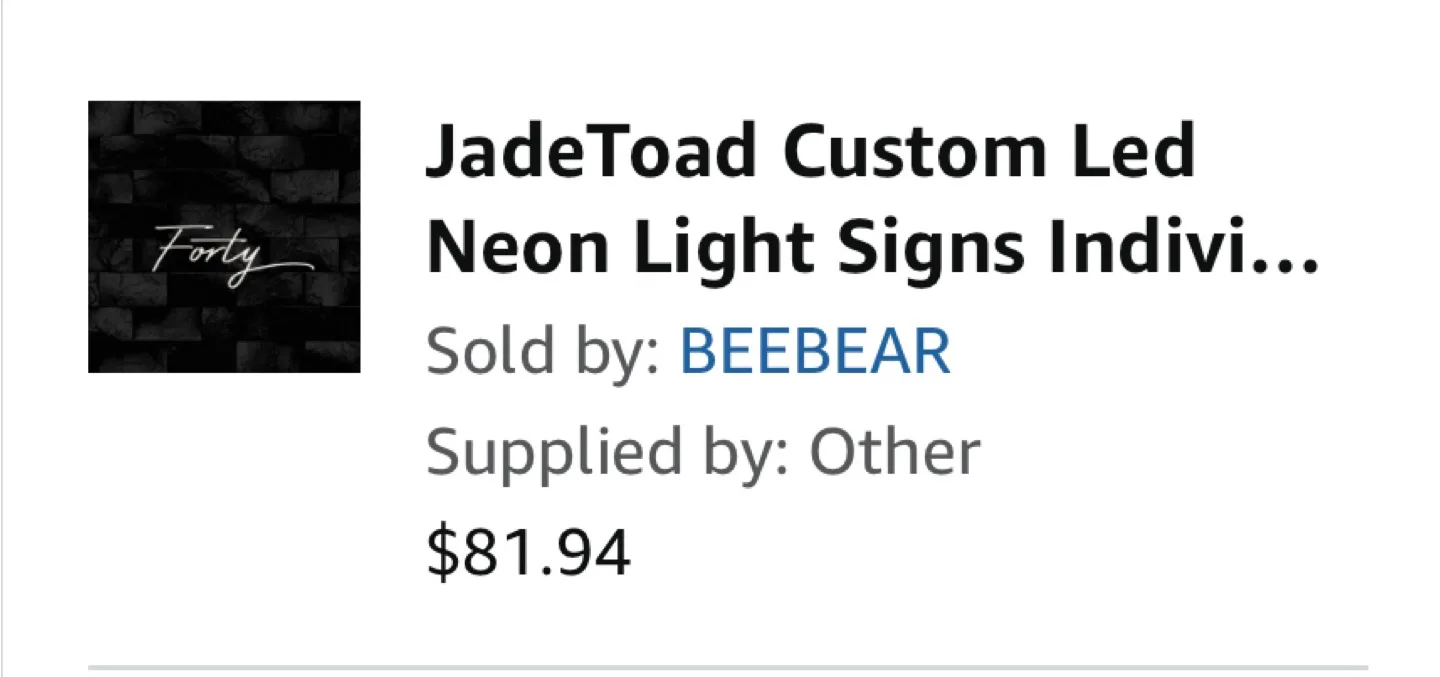 Word Forty Led Neon Light Sign image indicator(2)