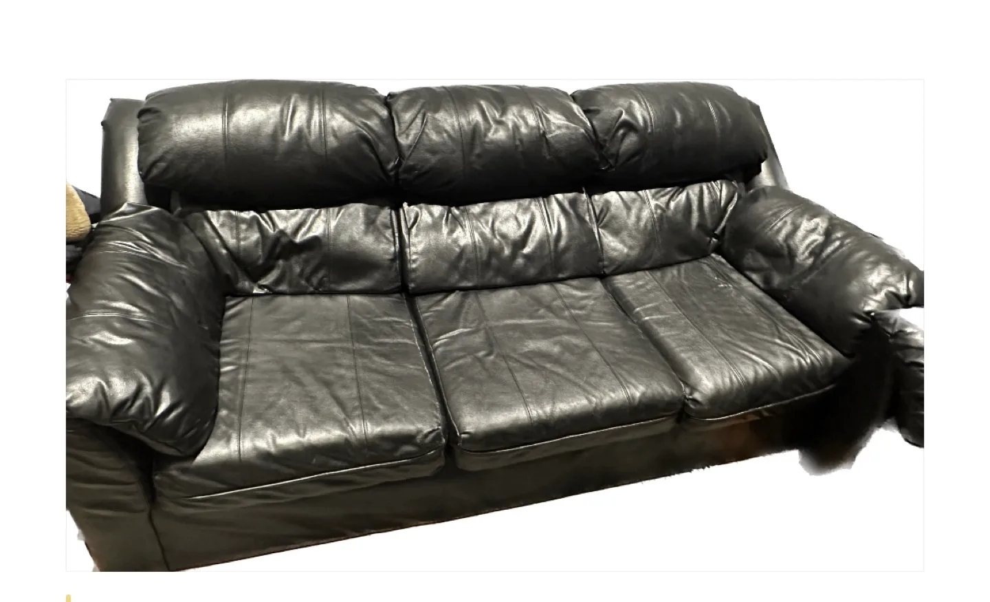 Black Leather Sofa Set thumbnail