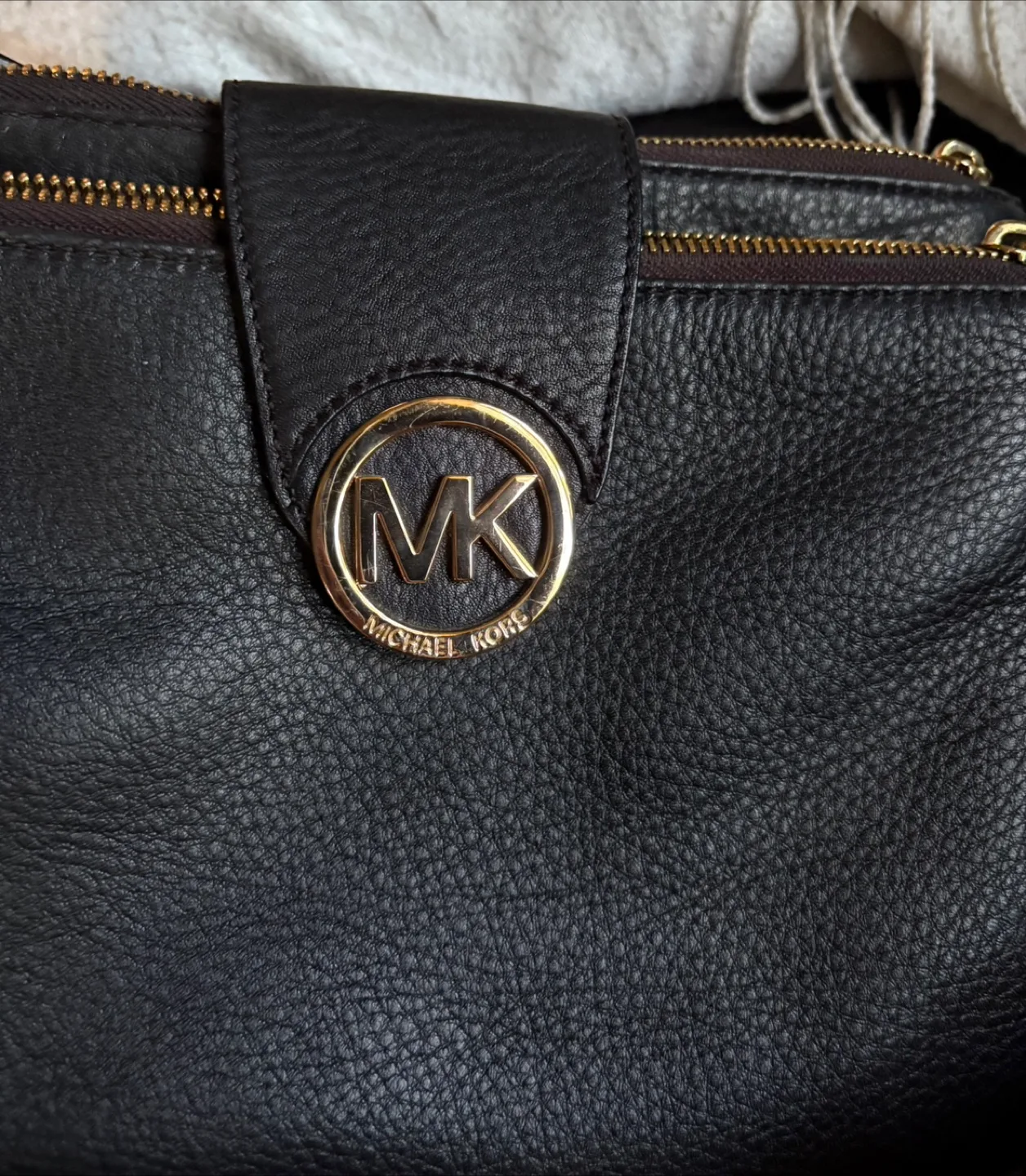Michael Kors Black Leather Crossbody Bag thumbnail