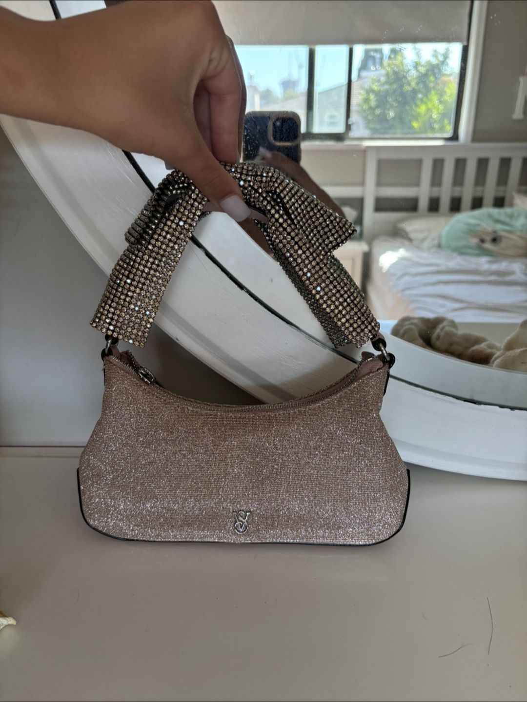 Victoria's Secret Pink Rhinestone Mini Bag