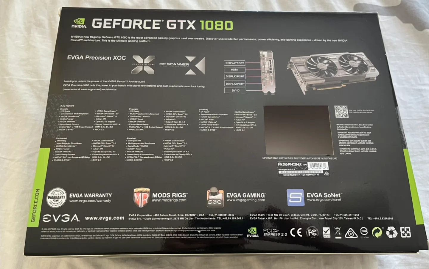 EVGA GeForce GTX 1080 FTW Graphics Card image indicator(6)