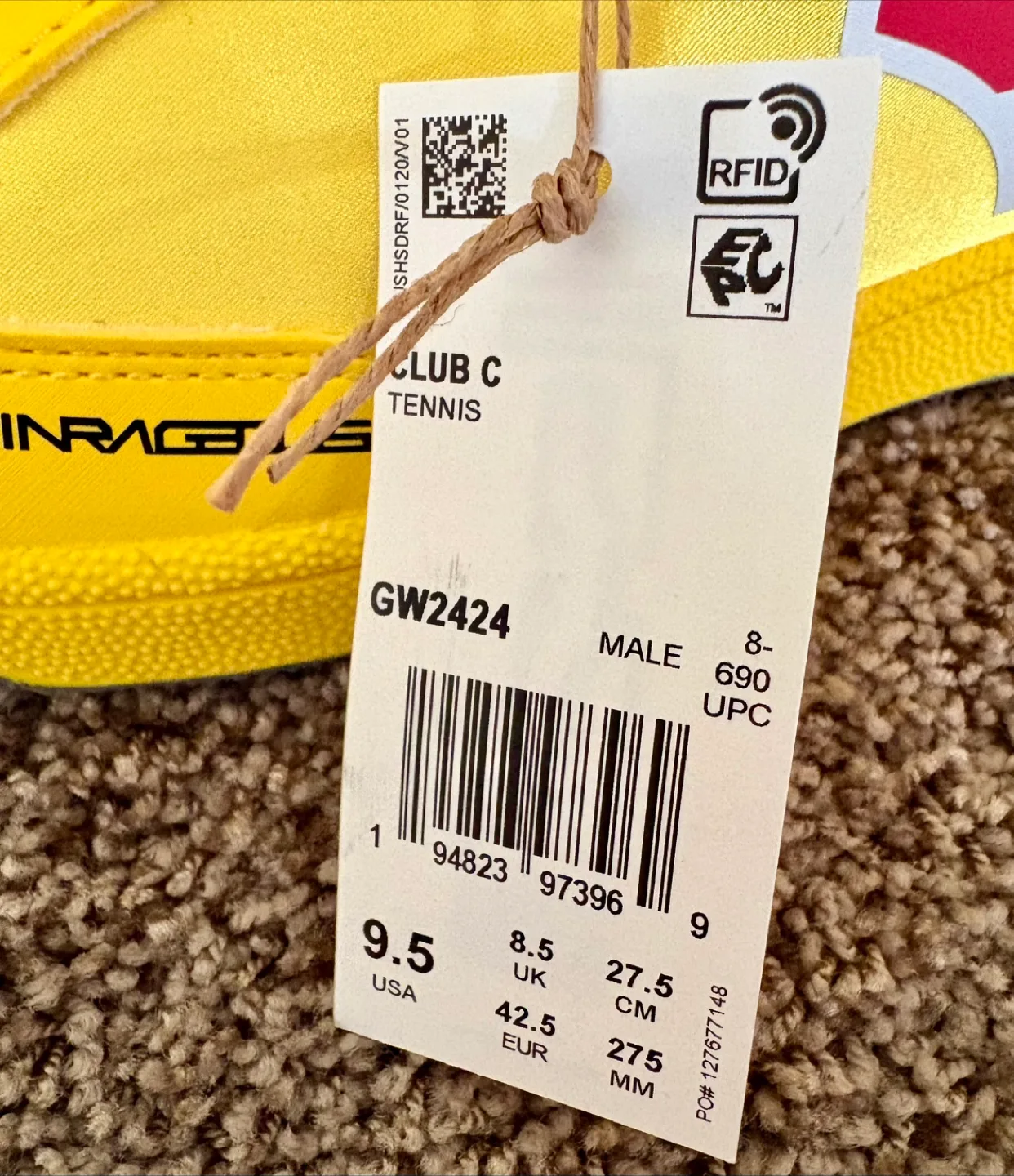 Mighty Morphin Power Rangers Reebok Club C Shoes 9.5 image indicator(5)