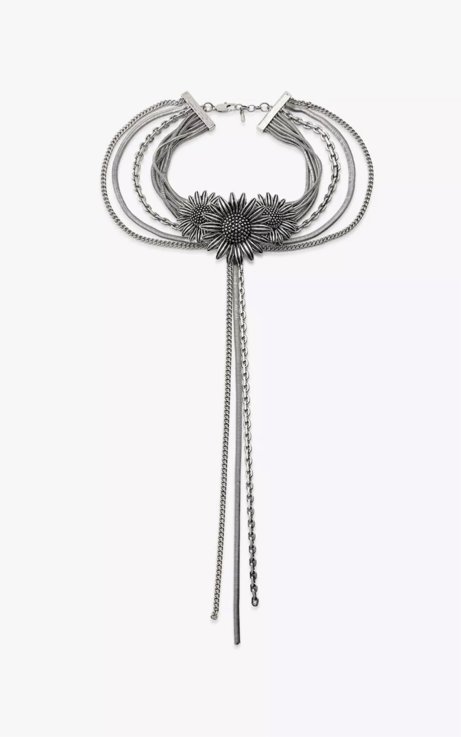 Zara Silver Sunflower Statement Necklace - photo 2