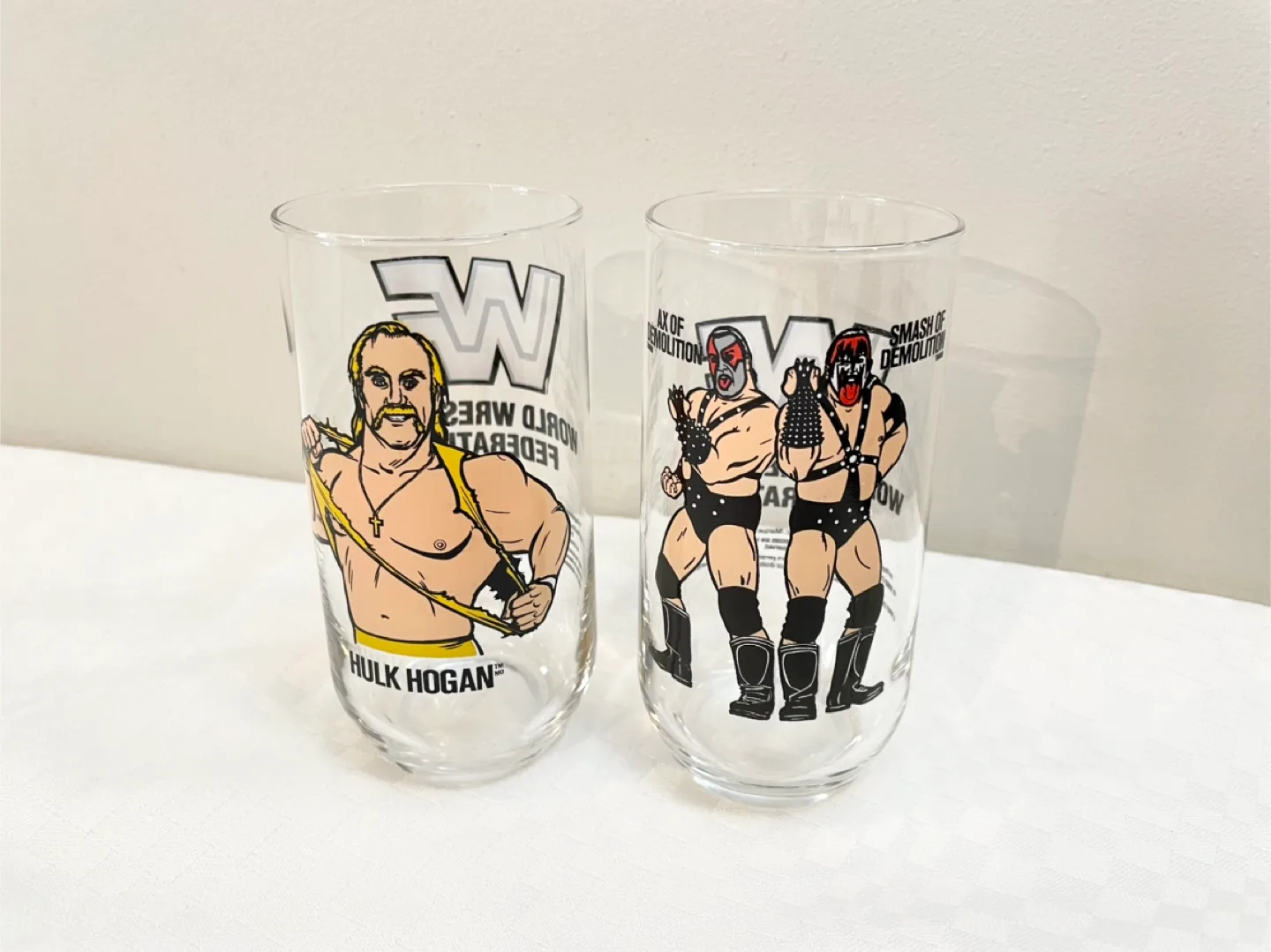 WWF Hulk Hogan & Demolition Drinking Glasses thumbnail