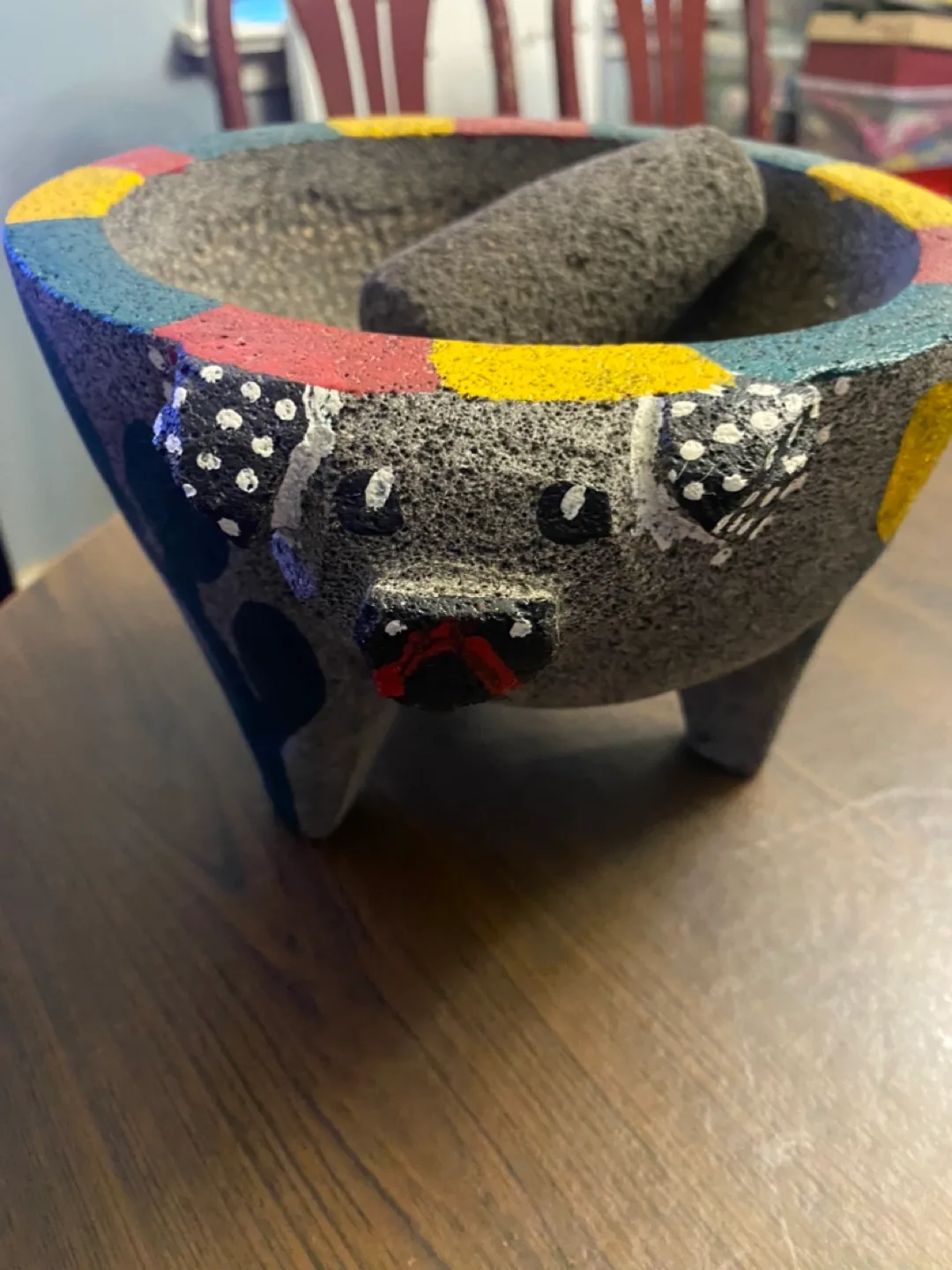 Hand-Painted Molcajete Mortar and Pestle thumbnail