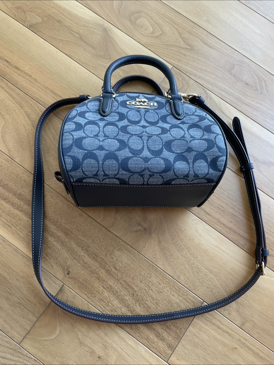 Coach blue Denim Signature Mini Brooke Bag - photo 4