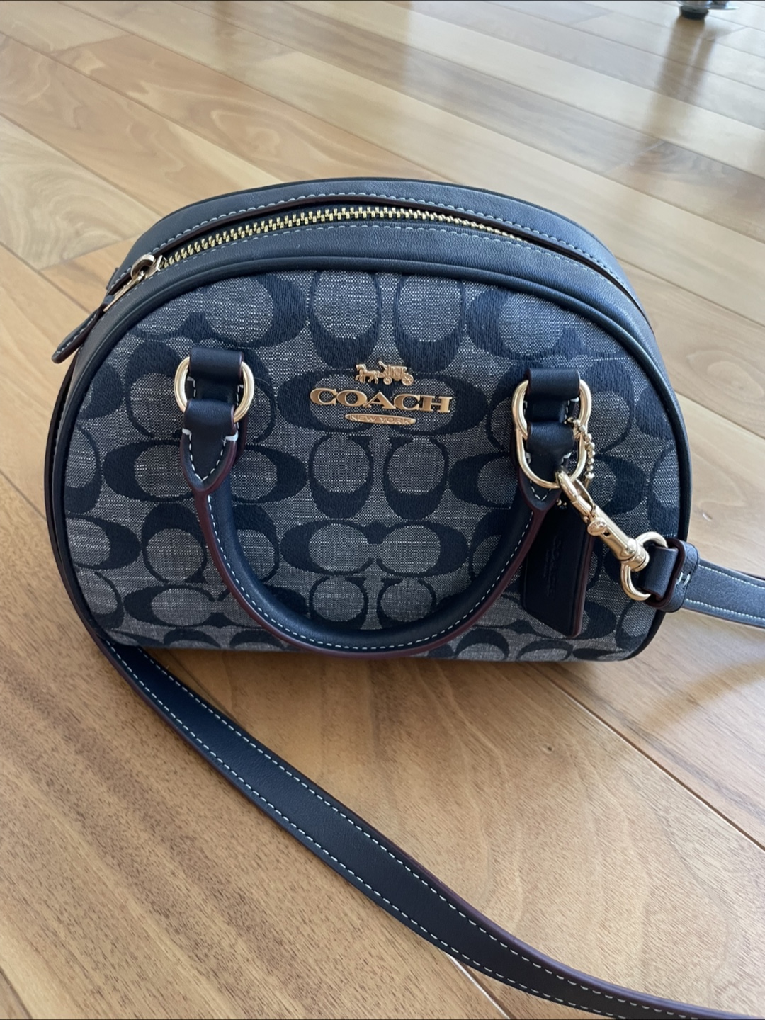 Coach blue Denim Signature Mini Brooke Bag - photo 2