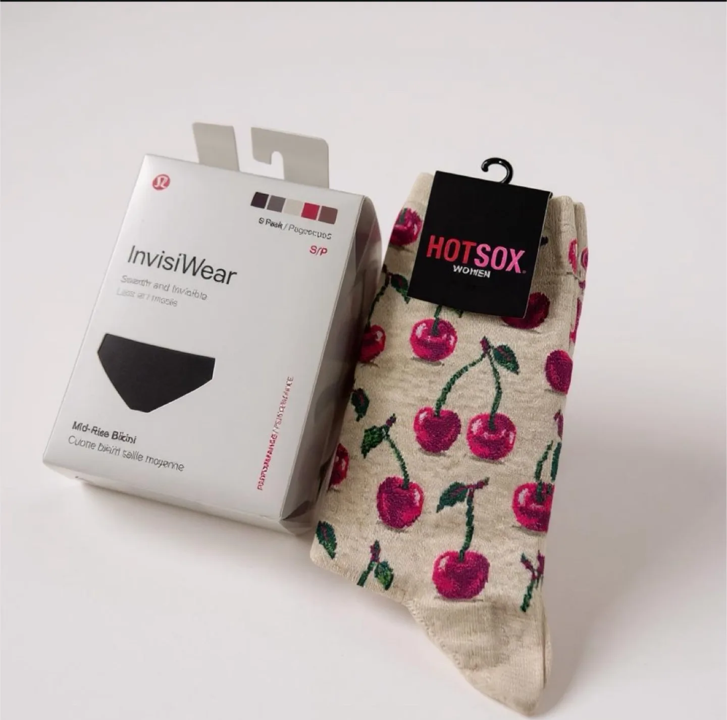 New Lululemon Bikini 5-Pack & Hot Sox Cherry Socks thumbnail