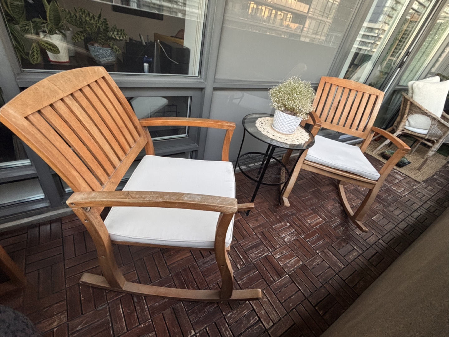 Rocking Chair with Cushion (Acacia wood) - photo 2