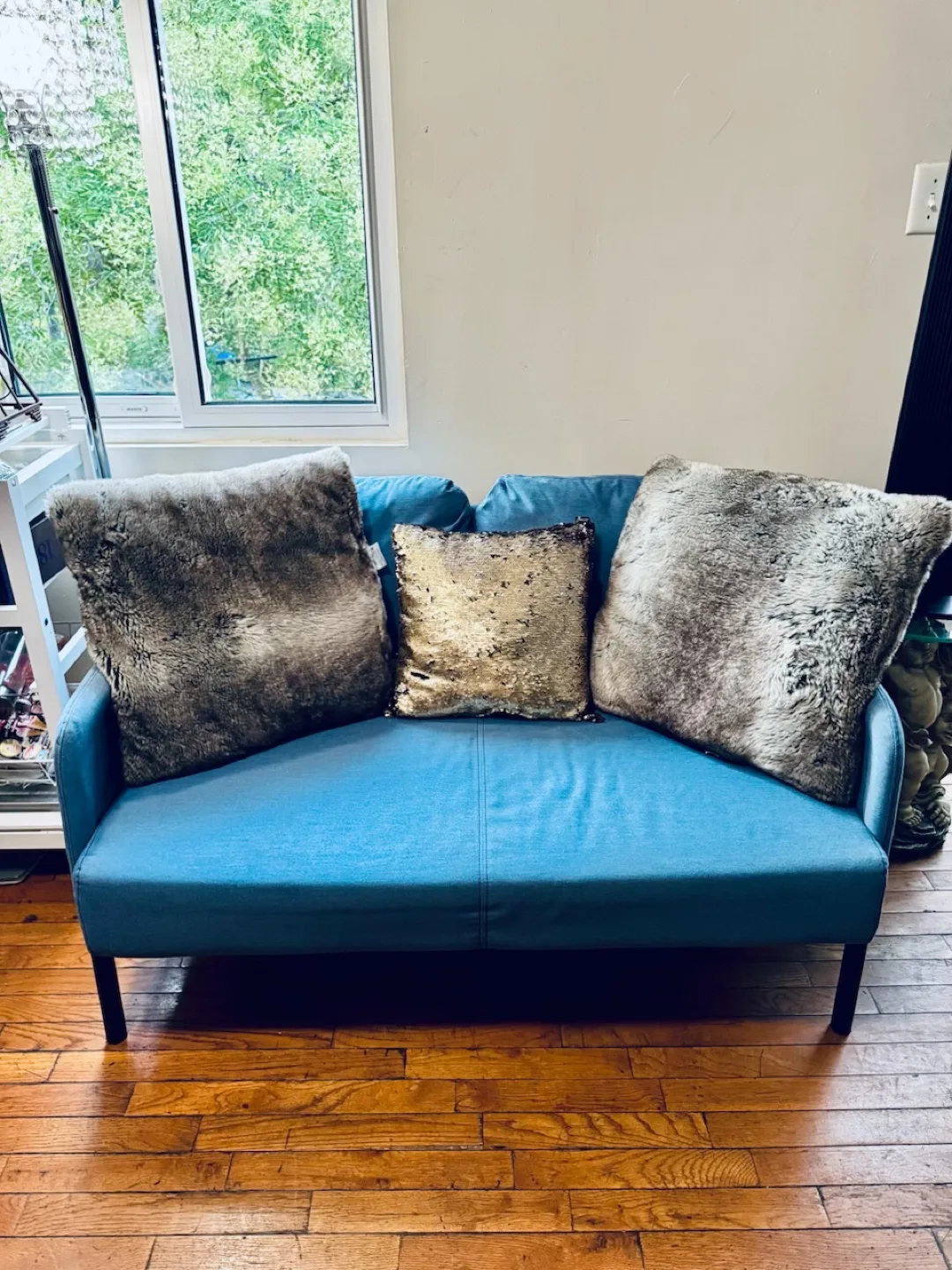 Blue Loveseat Sofa thumbnail
