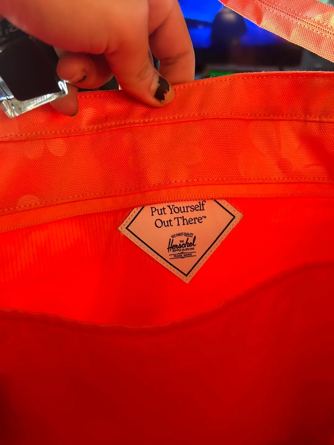 Herschel Coral Orange Tote Bag image indicator(4)