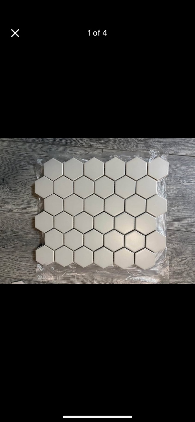 Porcelain Mosaics 2" Metro Grey Hexagon Tile